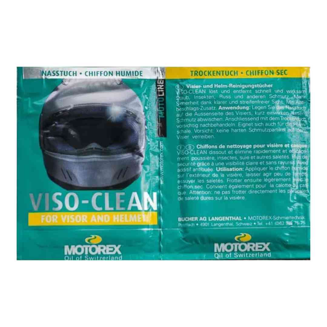 Dvojno pakiranje MOTOREX VISO Clean s suhim in mokrim robčkom