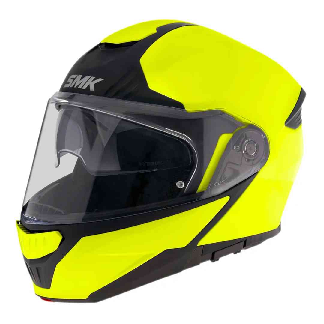 SMK Gullwing Solid fluo rumena čelada – pogled spredaj