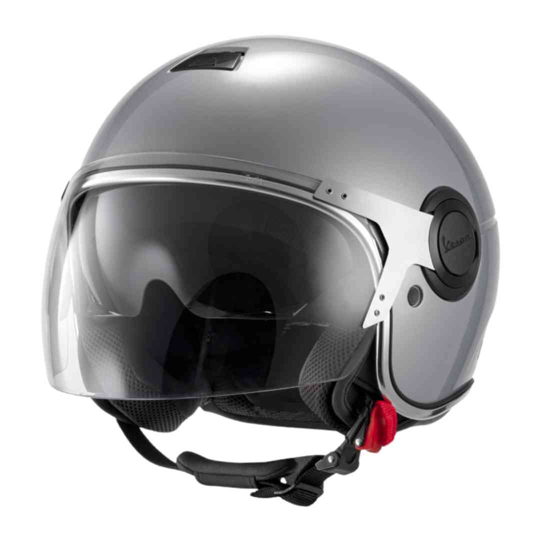 Prednji pogled na Vespa Argentario sivu kacigu