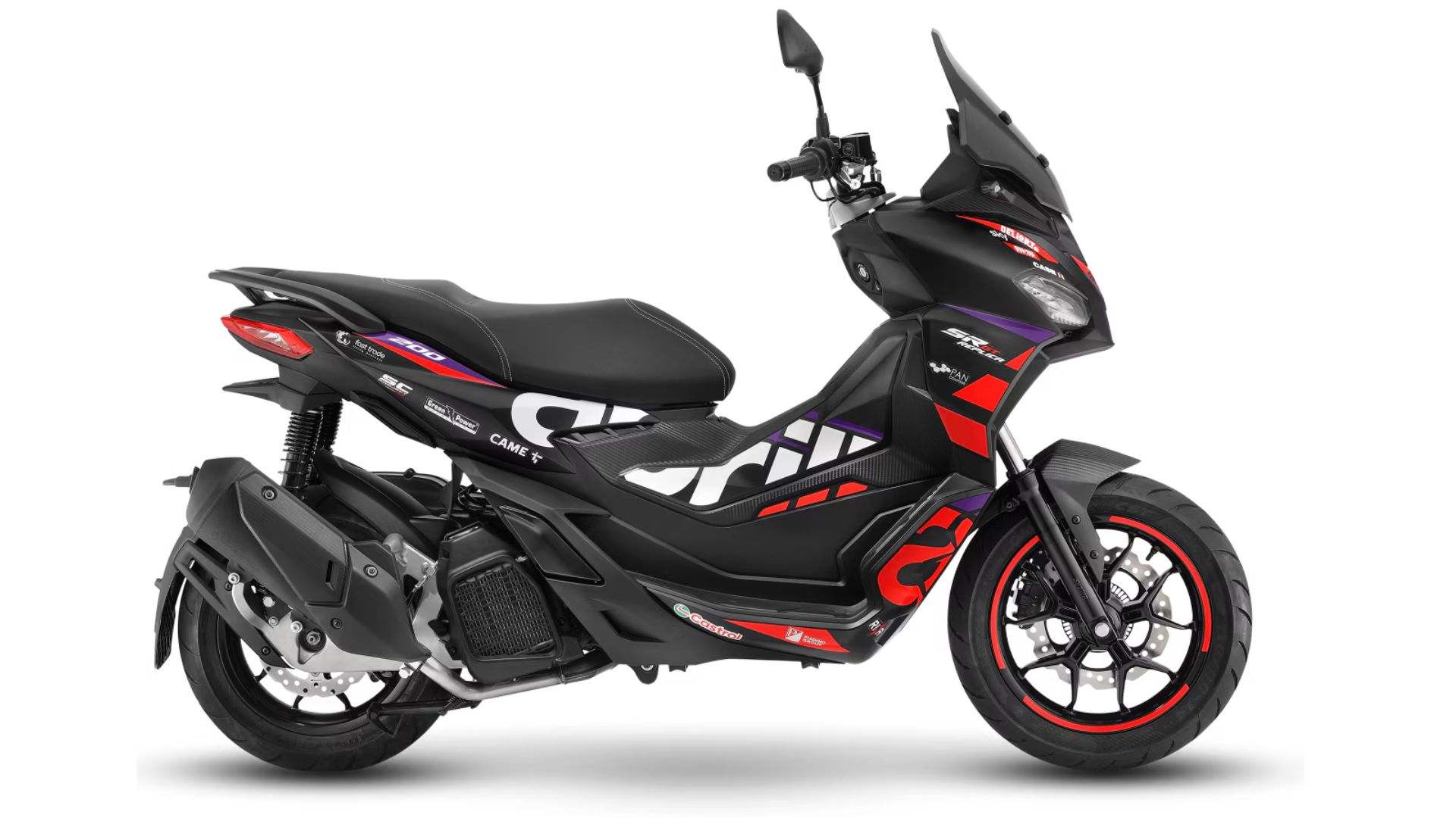 Aprilia SR GT Replica 200 – stranski profil skuterja