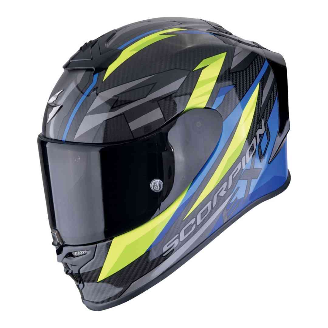 Scorpion EXO-R1 Evo Carbon Air Runner crno plavo žuta kaciga