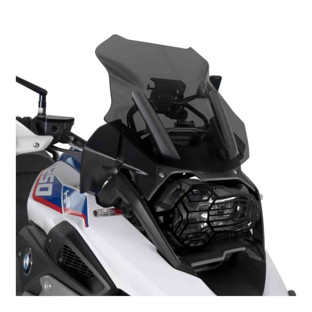 Vizir Barracuda Aerotourer na BMW R 1250GS – pogled od spredaj