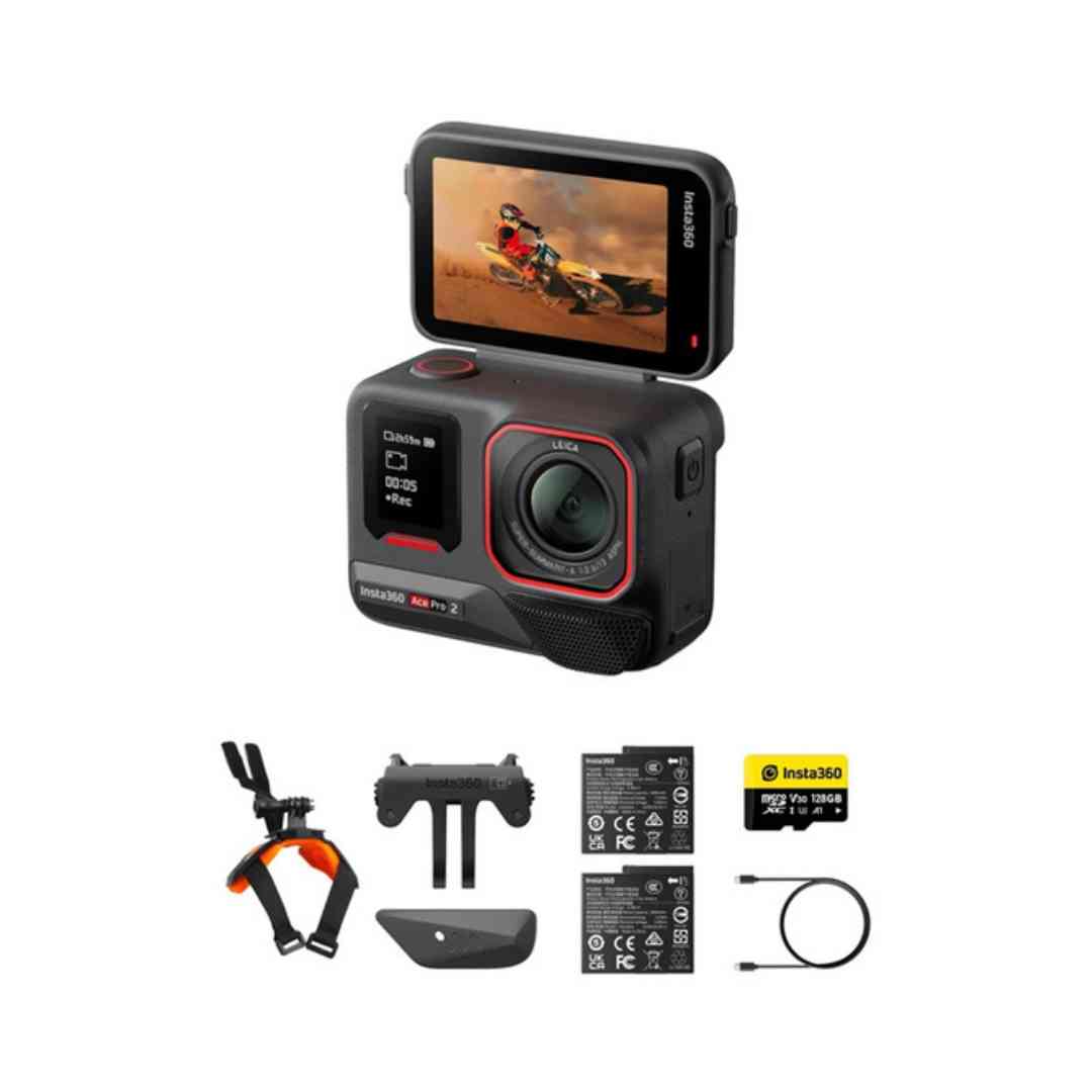 Insta360 Ace Pro 2 – celoten Motorcycle Bundle s kamero in dodatki