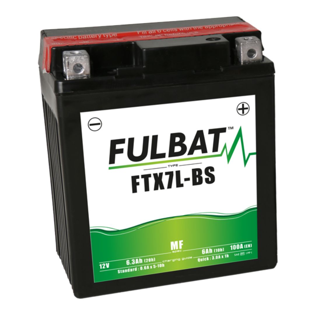 »Fulbat FTX7L-BS MF akumulator – sprednji pogled«