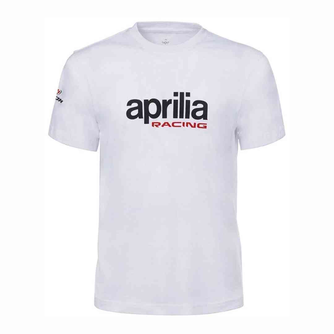 Aprilia Racing bela t-majica spredaj