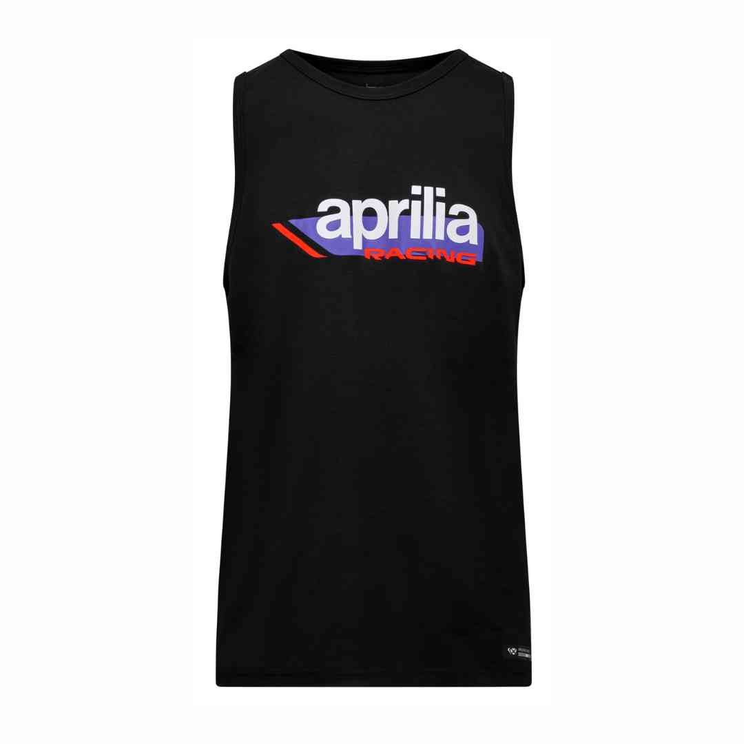 Aprilia Racing Lifestyle črn tank top spredaj