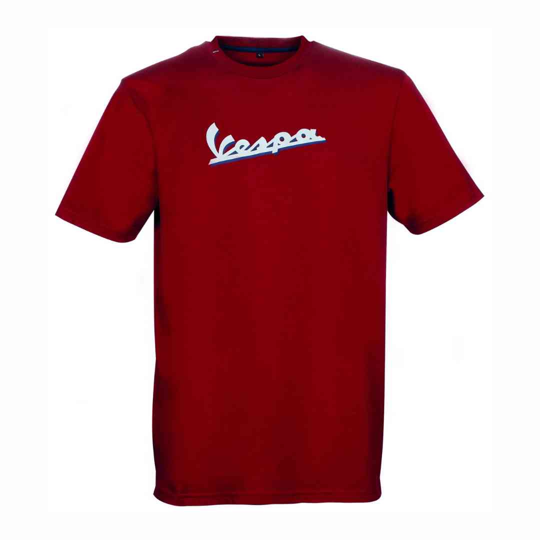 Vespa majica Graphic rdeča spredaj