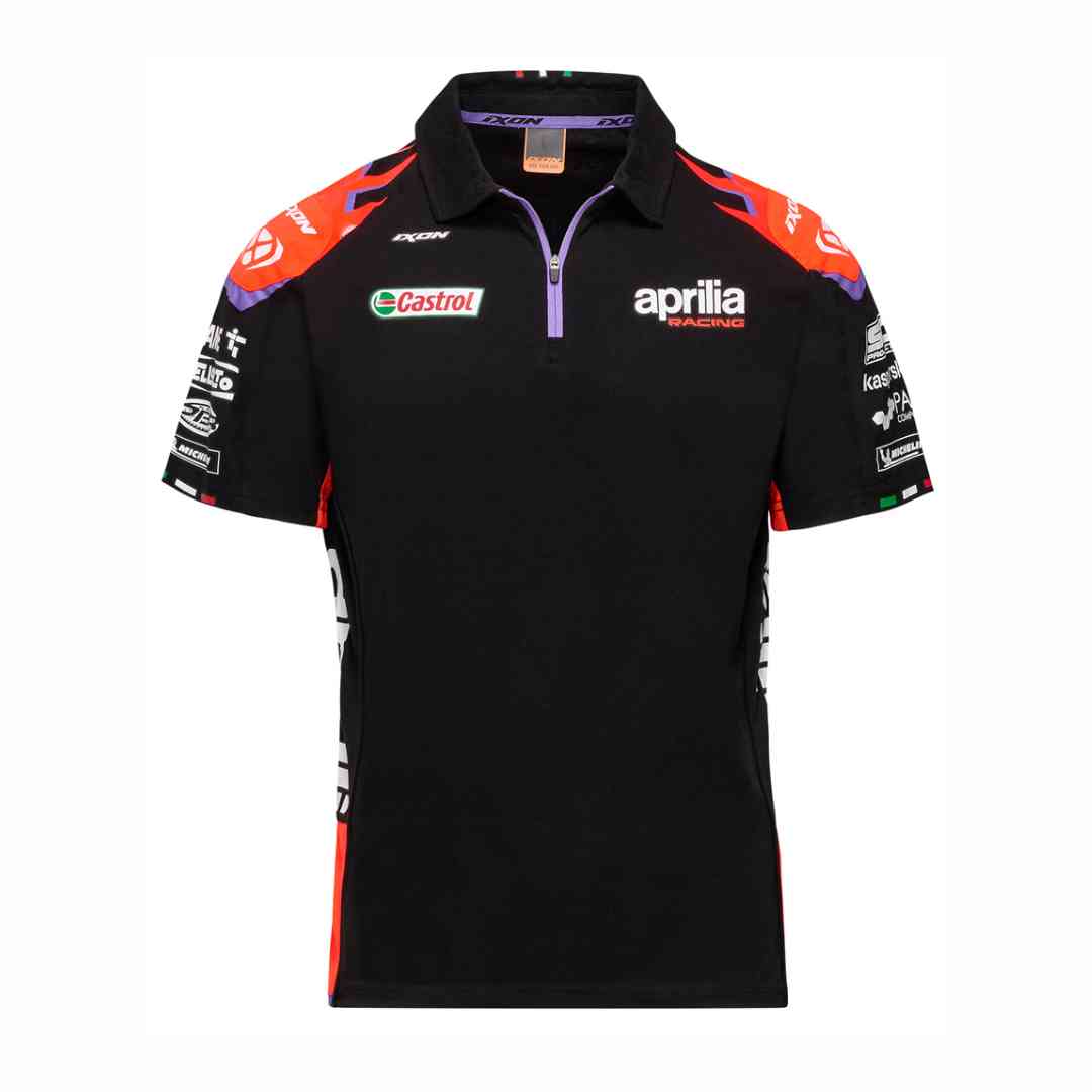 Aprilia Racing GP 22 Replica polo majica črna z neon poudarki