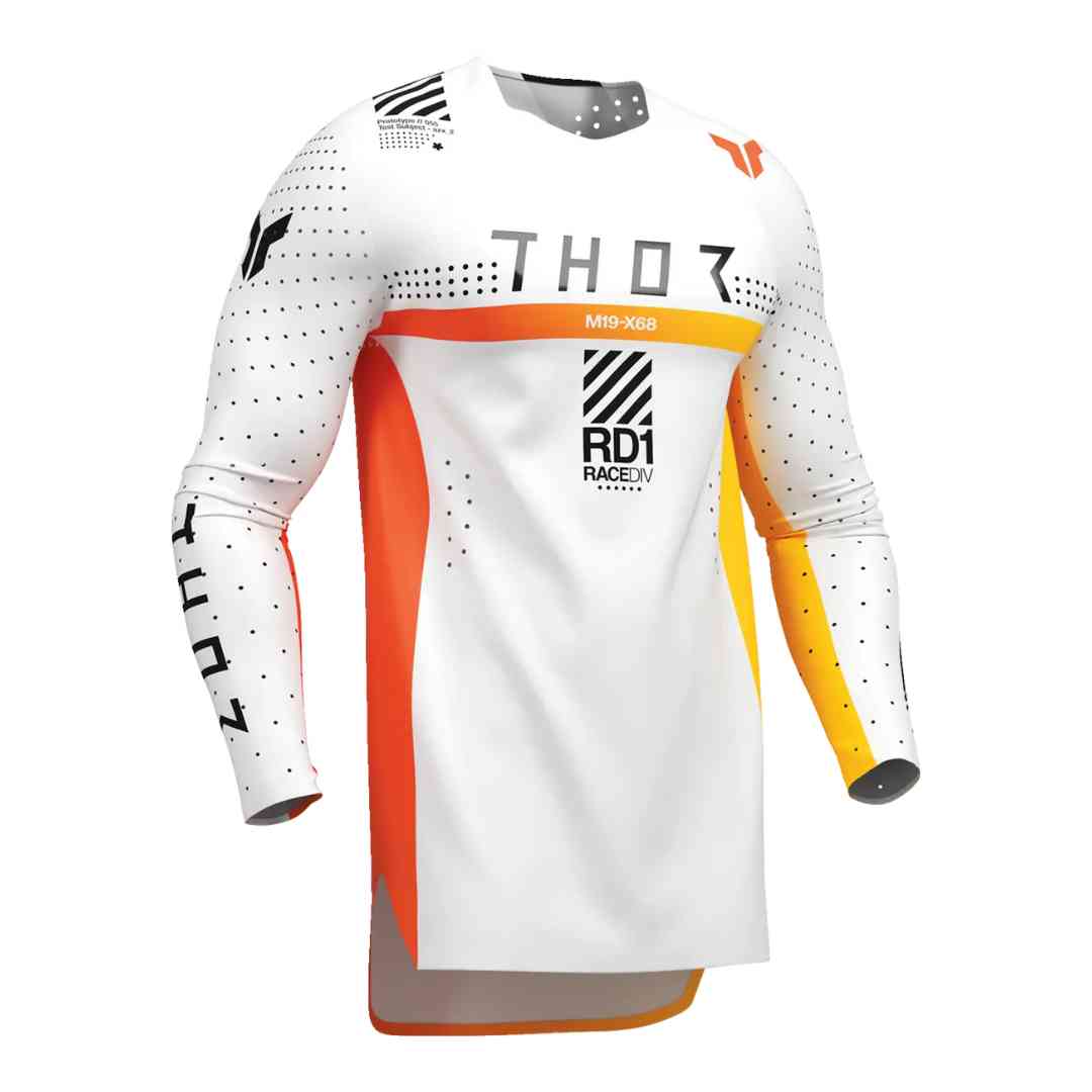 Muška kros majica Thor Sportmode Synth – prednji pogled u narančasto-crnoj kombinaciji