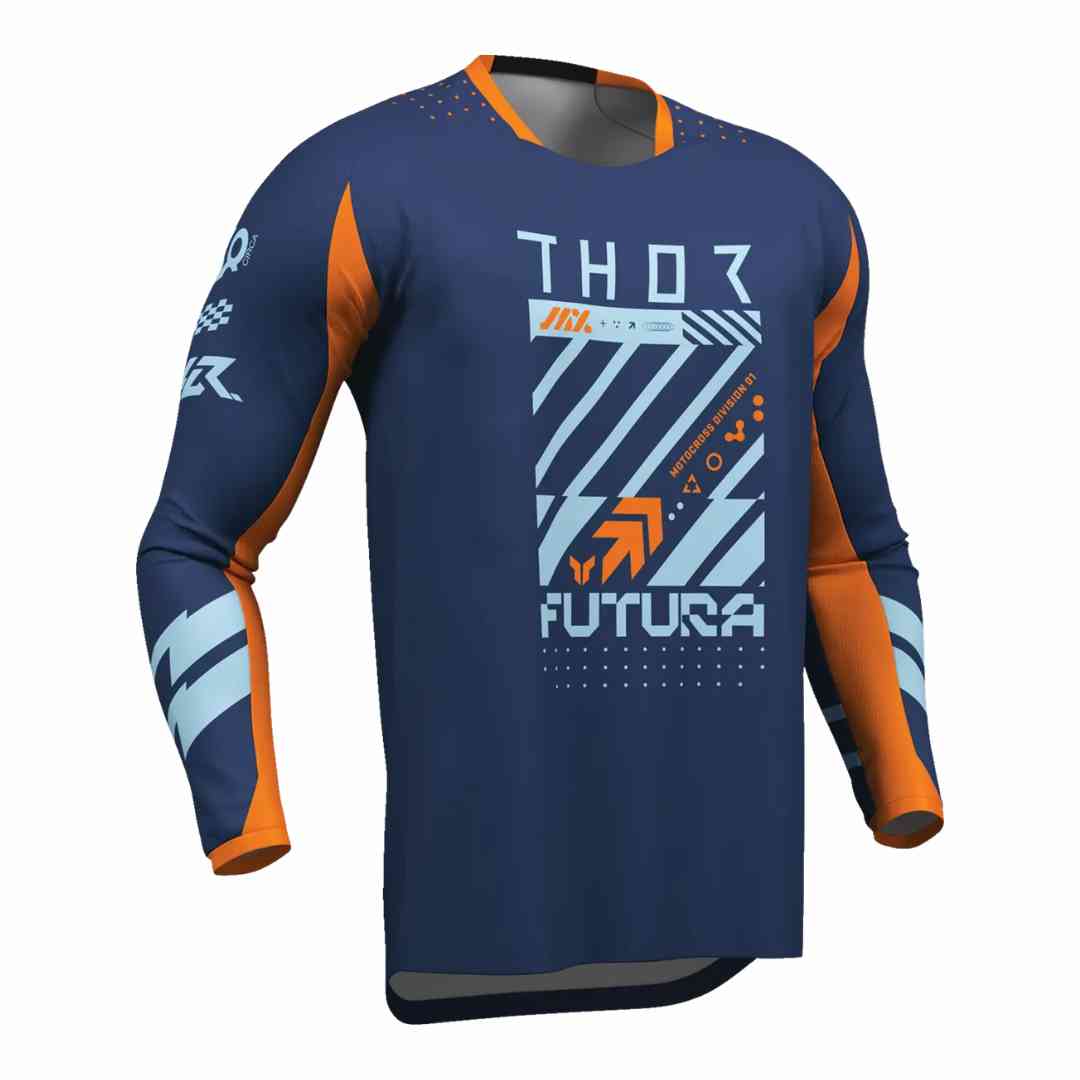 Muška motocross majica Thor Launchmode Futura – pogled sprijeda