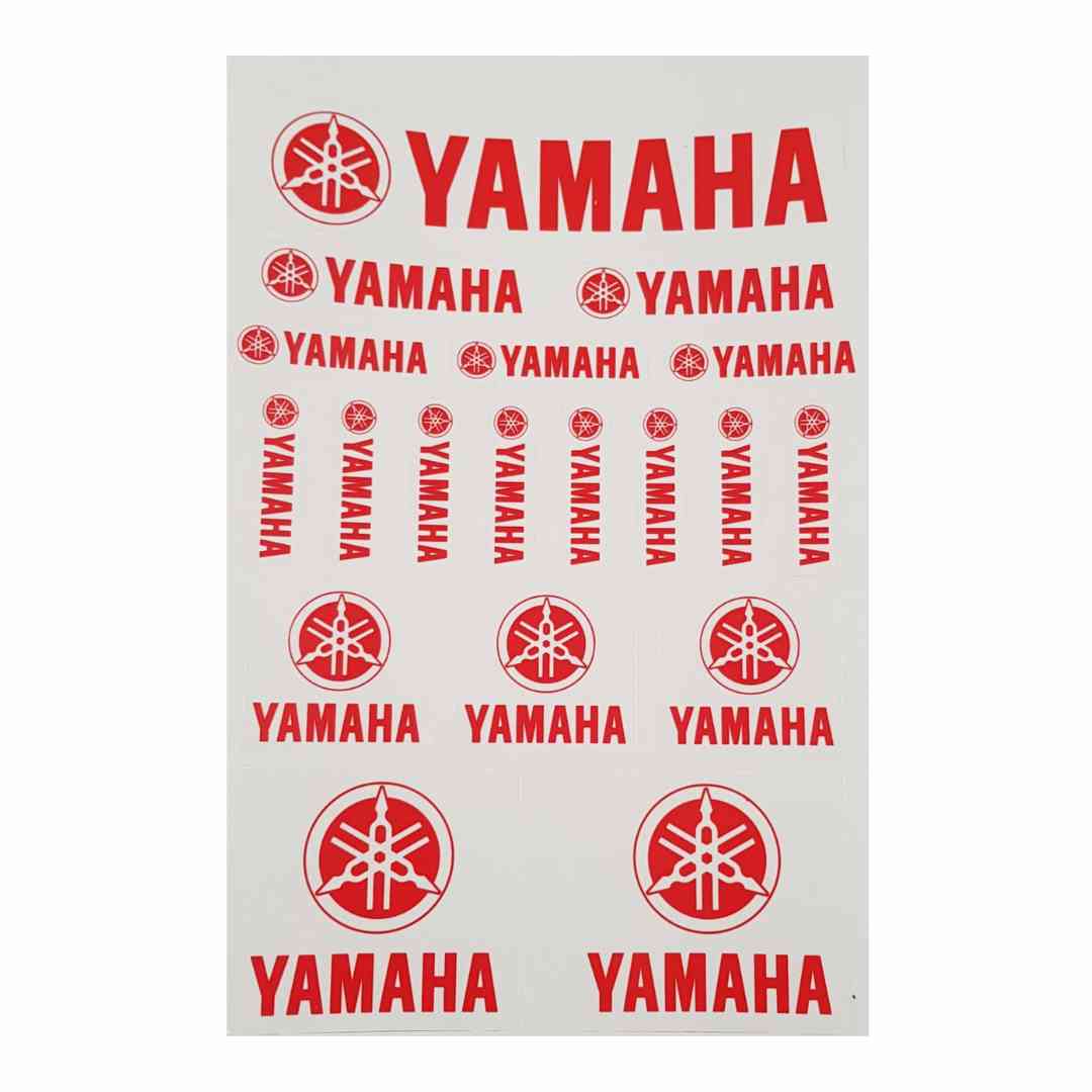 Komplet Yamaha nalepk – pogled od zgoraj