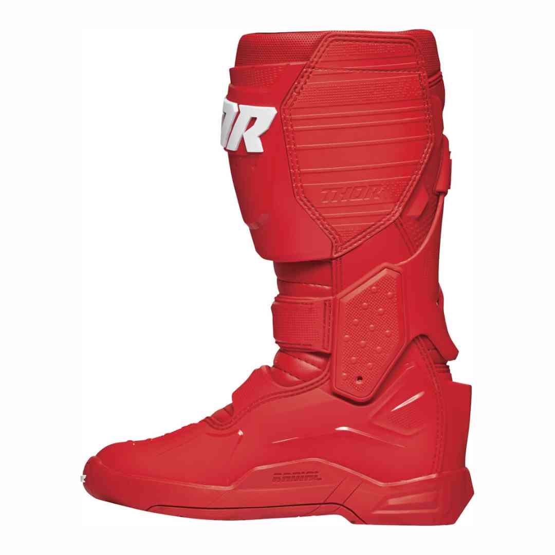 Thor Radial motokros čizma crvena – unutarnja strana s ojačanjima i reljefnom površinom za bolju zaštitu. Thor Radial motokros čizma crvena – unutarnja strana s ojačanjima i reljefnom površinom za bolju zaštitu.