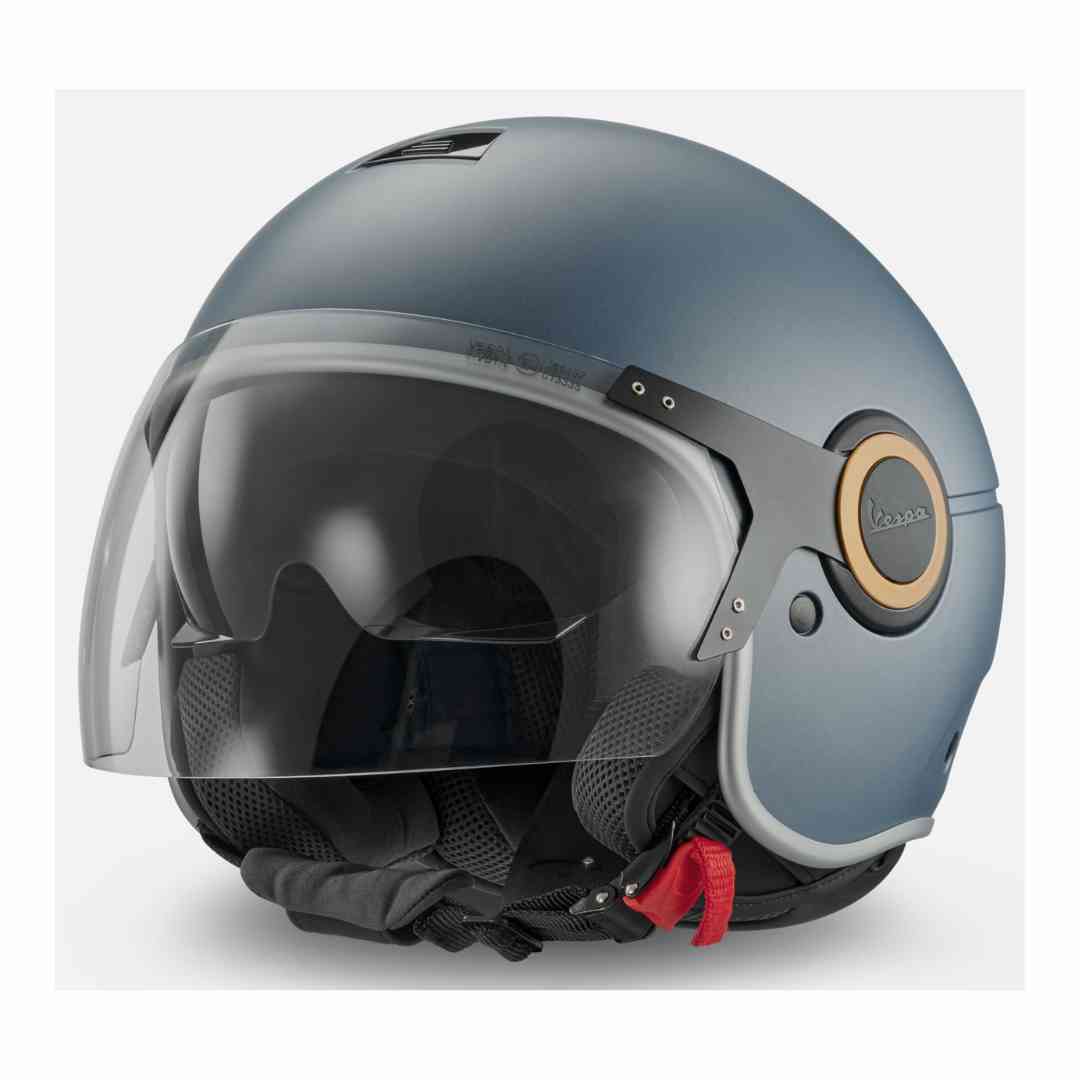 Vespa Officina 8 Jet kaciga – pogled sprijeda s prozirnim vizir