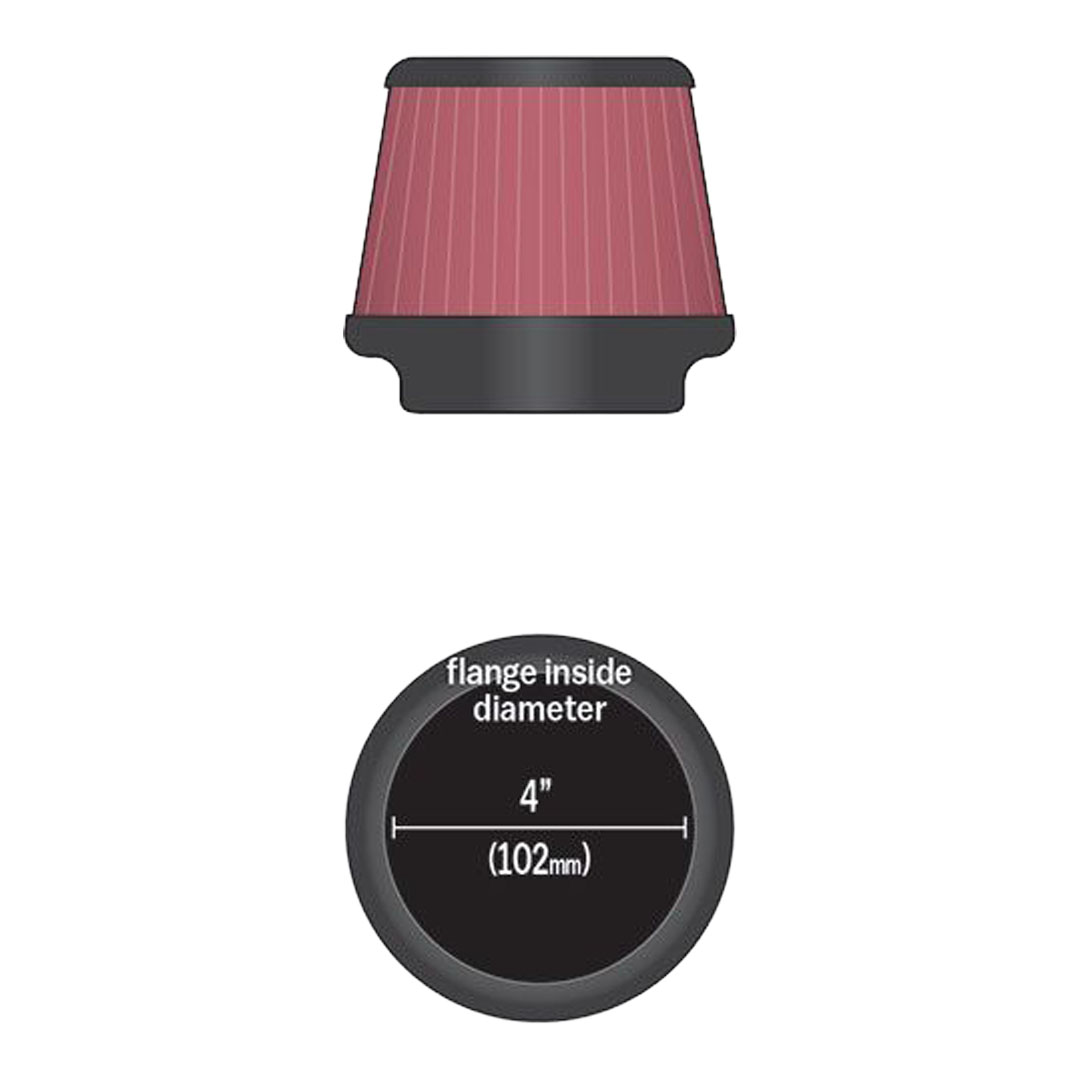 K&N univerzalni zračni filter Clamp-On (102 mm)