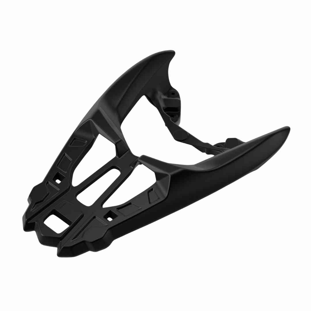 Nosilec kovčka nameščen na Yamaha NMAX 155 – pogled od zadaj