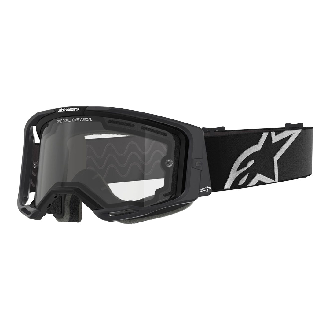 Kros naočale Alpinestars Vision 8 Corp crne – prozirna leća