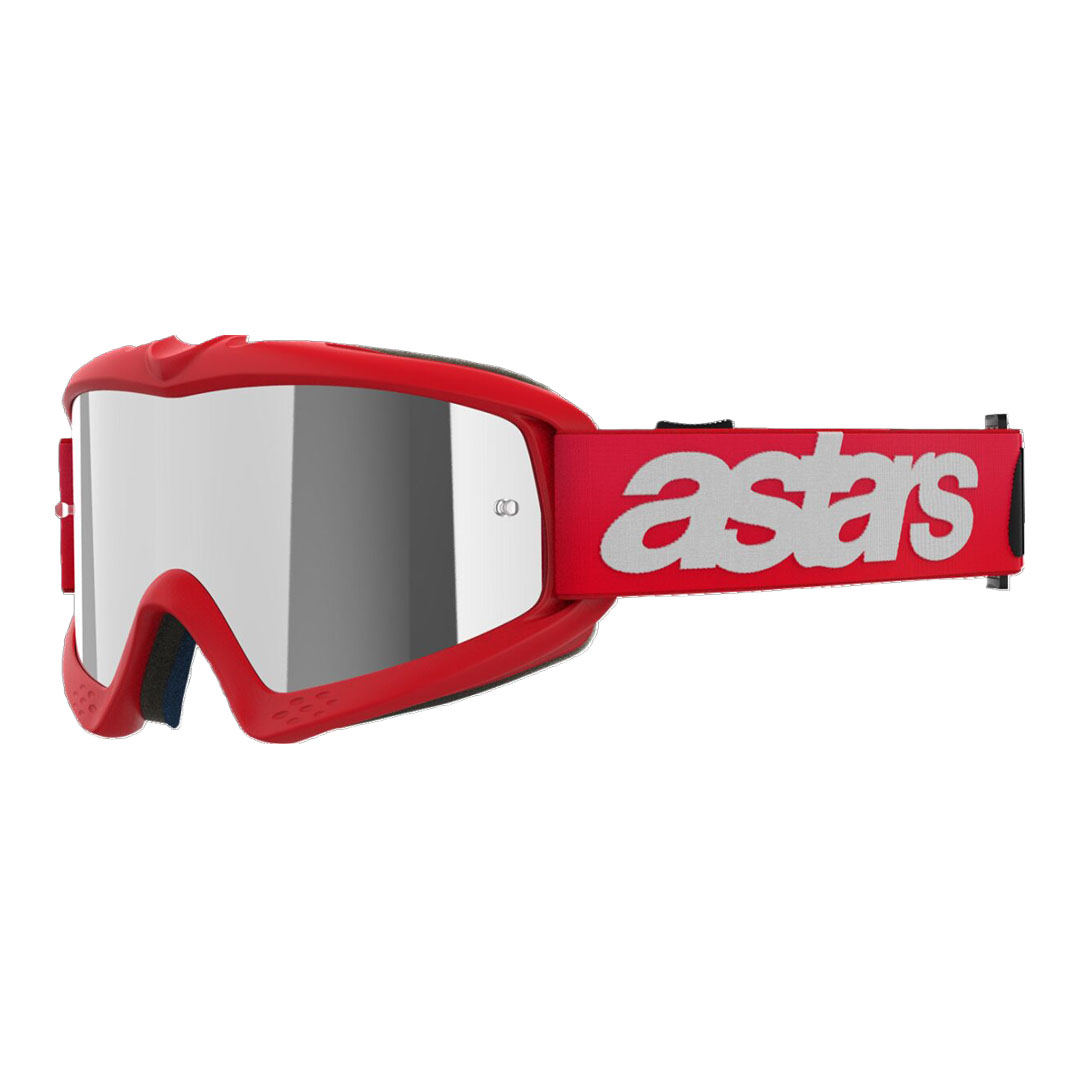 Kros naočale Alpinestars Youth Vision Blaze crvene – zrcalne srebrne leće