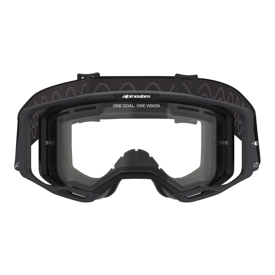 Kros naočale Alpinestars Vision 8 Corp crne – prozirna leća