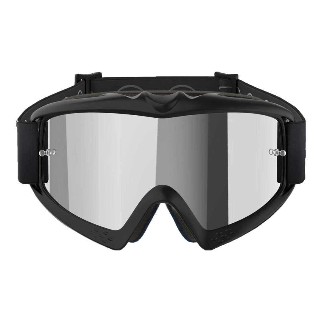 Kros naočale Alpinestars Youth Vision crne – zrcalna srebrna leća