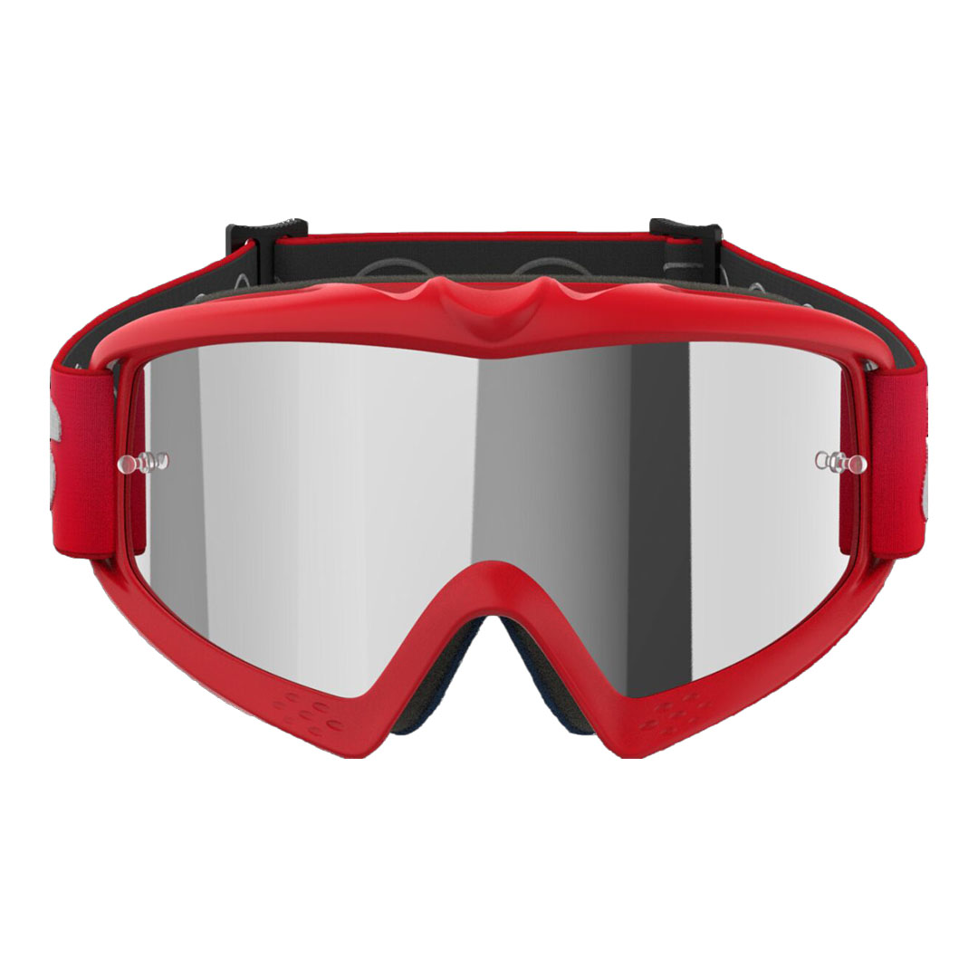 Kros naočale Alpinestars Youth Vision Blaze crvene – zrcalne srebrne leće