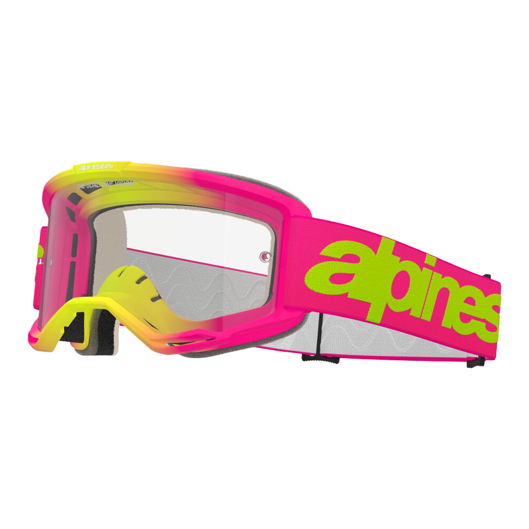 Kros naočale Alpinestars Vision 5 roza/žute – prozirne leće