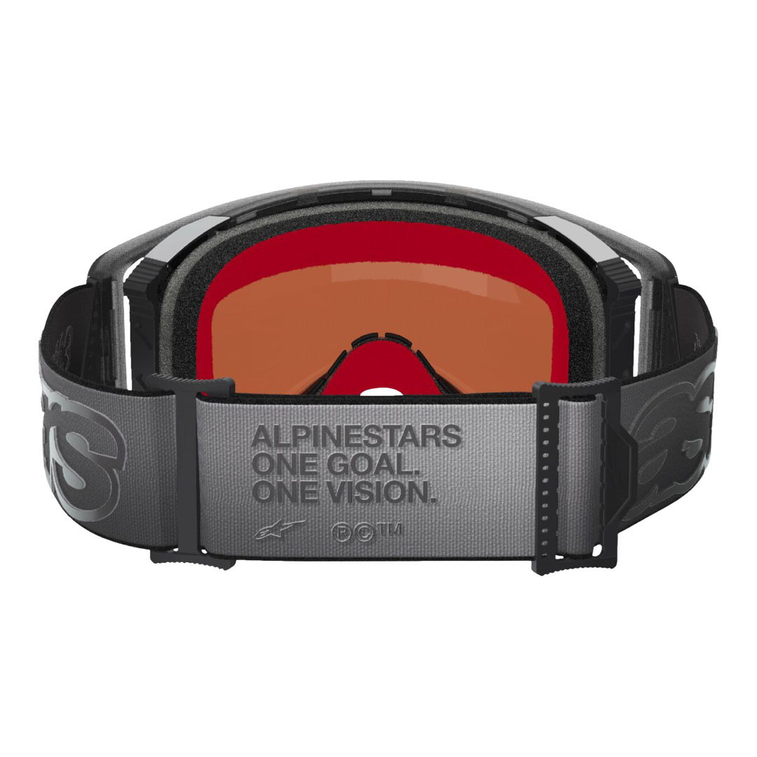 Kros naočale Alpinestars Supertech Vision Vista crne – zrcalna zlatna leća