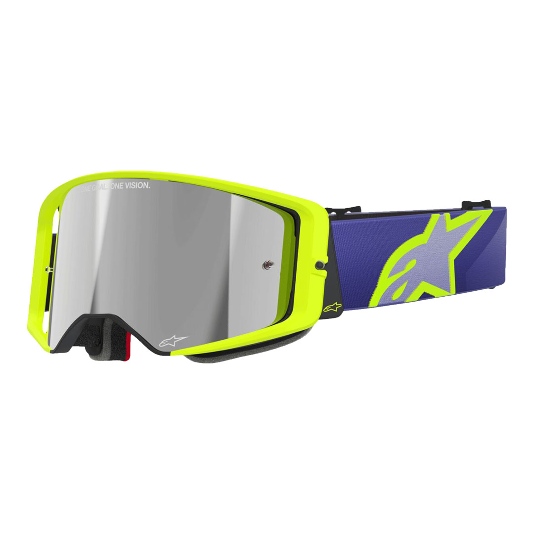 Kros naočale Alpinestars Supertech Vision Corp ljubičaste/žute – srebrna zrcalna leća