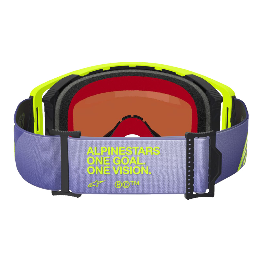 Kros naočale Alpinestars Supertech Vision Corp ljubičaste/žute – srebrna zrcalna leća