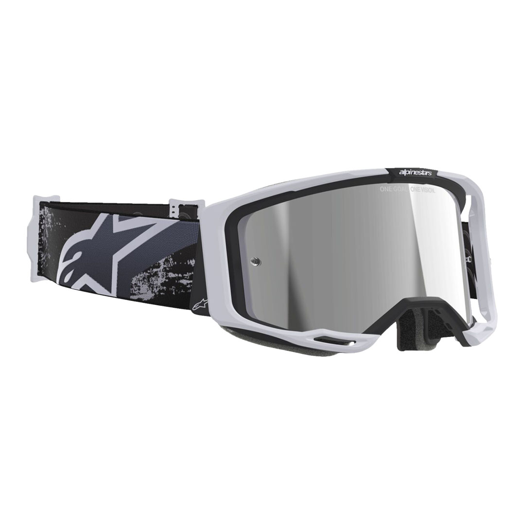 Kros naočale Alpinestars Vision 8 Lahnd sive/srebrne – srebrna zrcalna leća