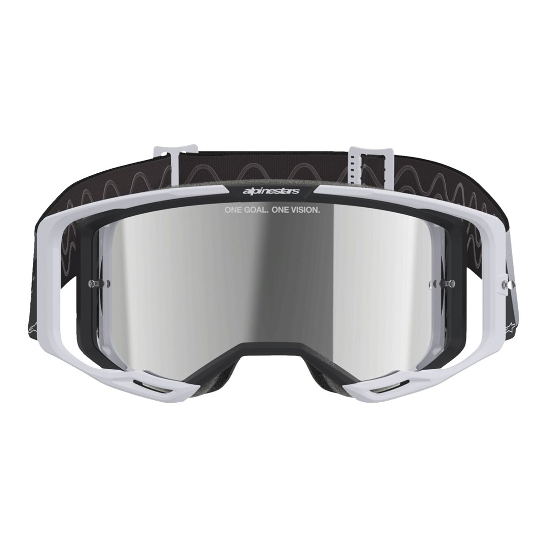 Kros naočale Alpinestars Vision 8 Lahnd sive/srebrne – srebrna zrcalna leća