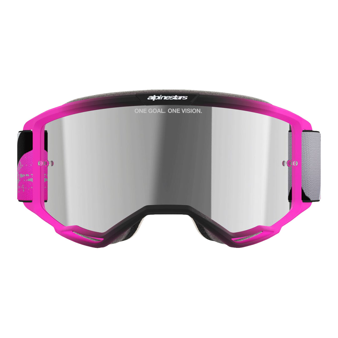 Kros naočale Alpinestars Vision 5 Lahnd siva/roza/srebrna – zrcalna srebrna leća
