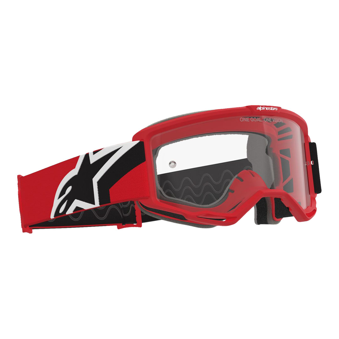 Kros naočale Alpinestars Vision OTG crna/crvena/bijela – prozirna leća