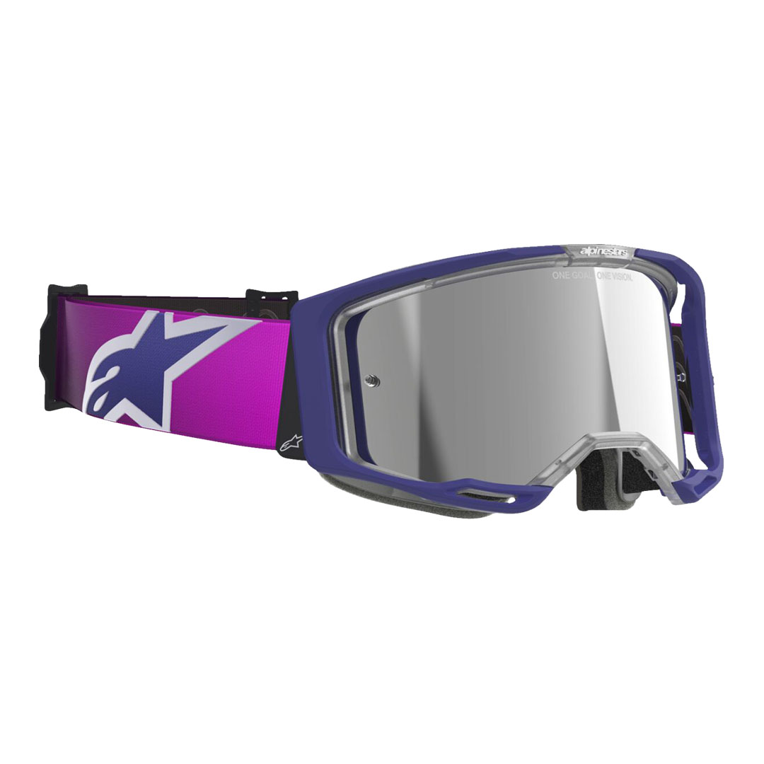 Kros naočale Alpinestars Vision 8 Corp siva/ljubičasta – zrcalno srebrna leća