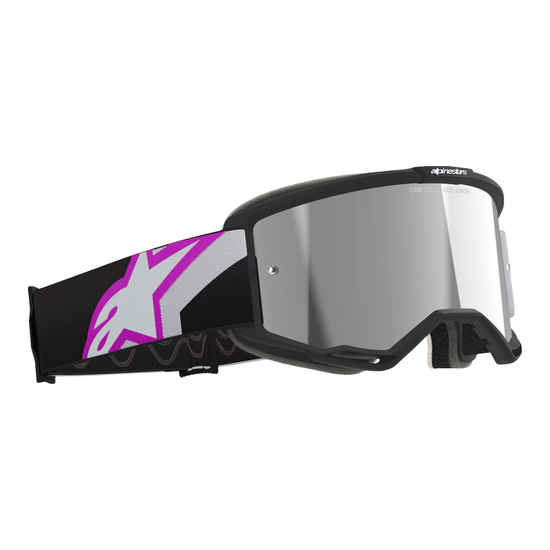 Kros naočale Alpinestars Vision 5 Corp crna/ljubičasta/bijela – zrcalno srebrna leća
