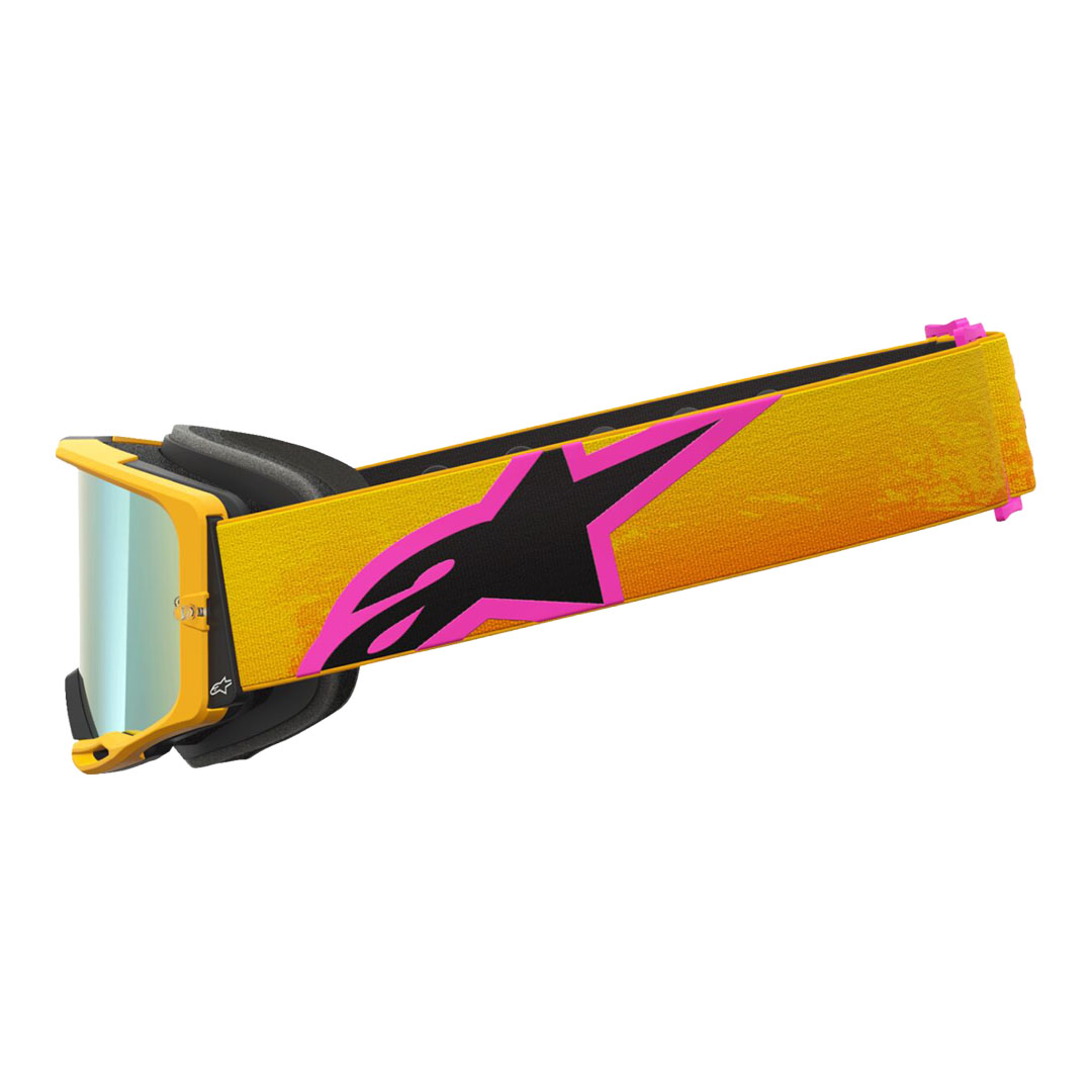 Kros naočale Alpinestars Vision 8 Corp narančaste/roze/žute – zlatna zrcalna leća