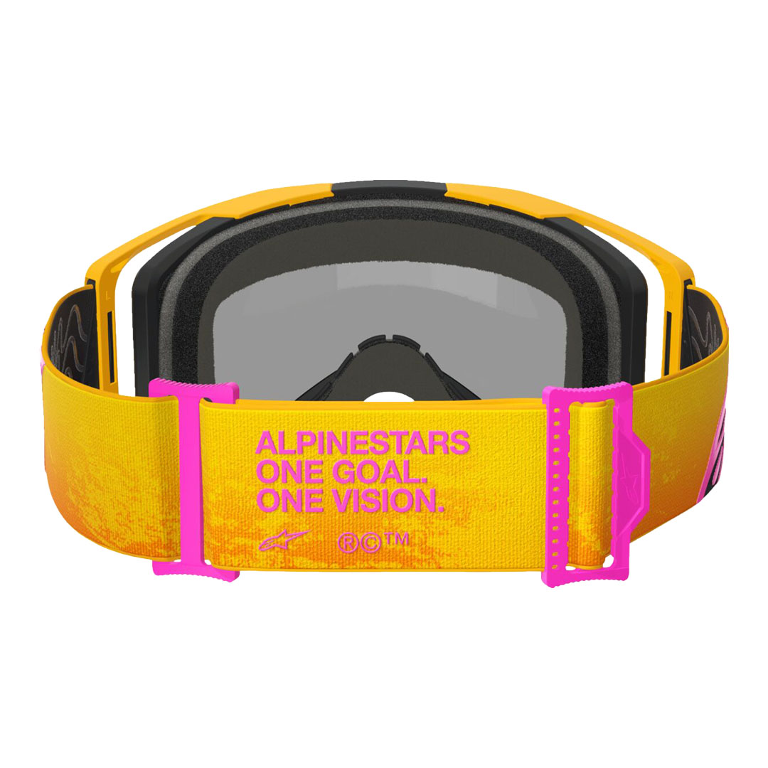Kros naočale Alpinestars Vision 8 Corp narančaste/roze/žute – zlatna zrcalna leća