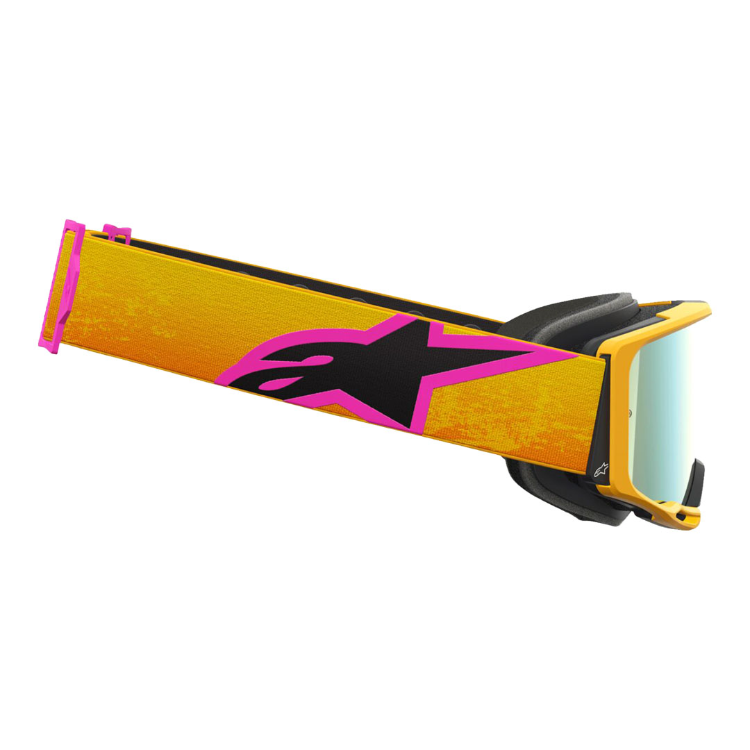 Kros naočale Alpinestars Vision 8 Corp narančaste/roze/žute – zlatna zrcalna leća