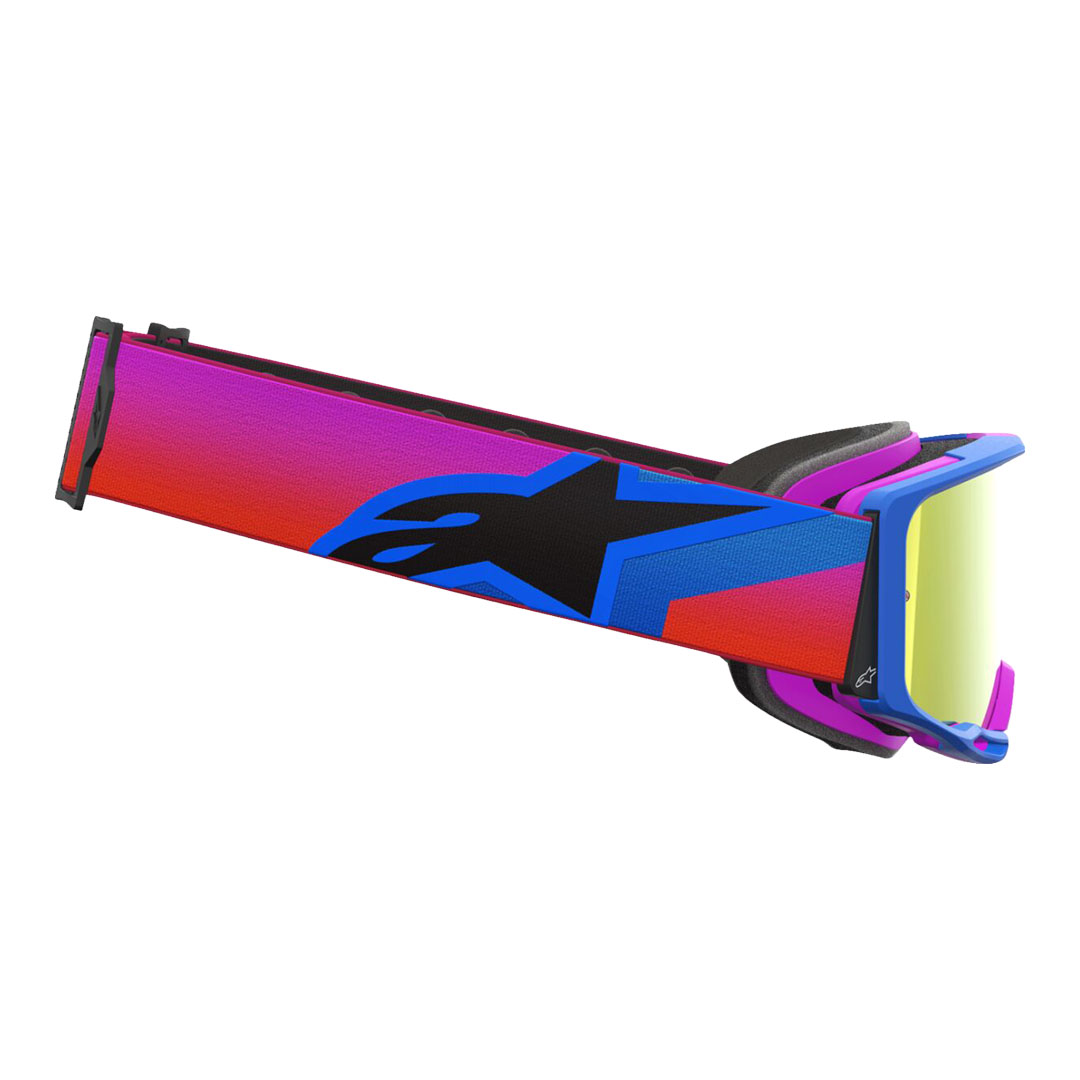 Kros naočale Alpinestars Vision 8 Corp plava/narančasta/ljubičasta – zrcalno crvena leća