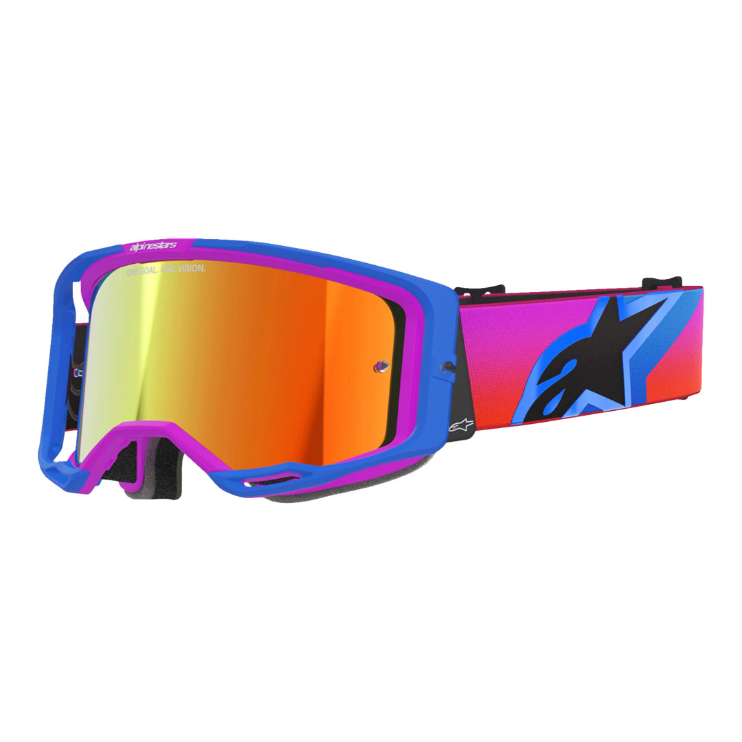 Kros naočale Alpinestars Vision 8 Corp plava/narančasta/ljubičasta – zrcalno crvena leća