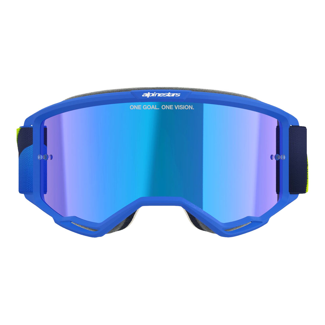 Kros naočale Alpinestars Vision 5 Corp plava/žuta – plava zrcalna leća