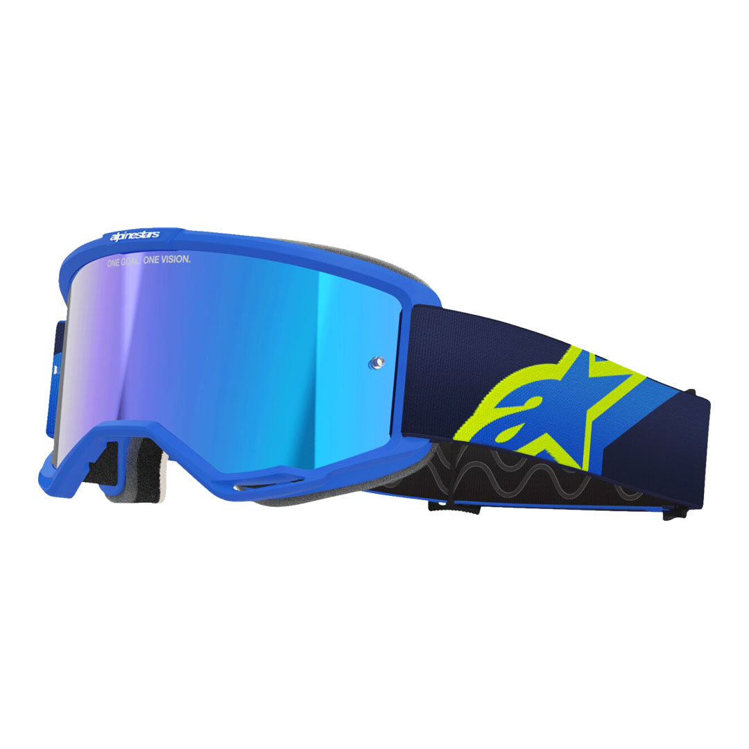 Kros naočale Alpinestars Vision 5 Corp plava/žuta – plava zrcalna leća