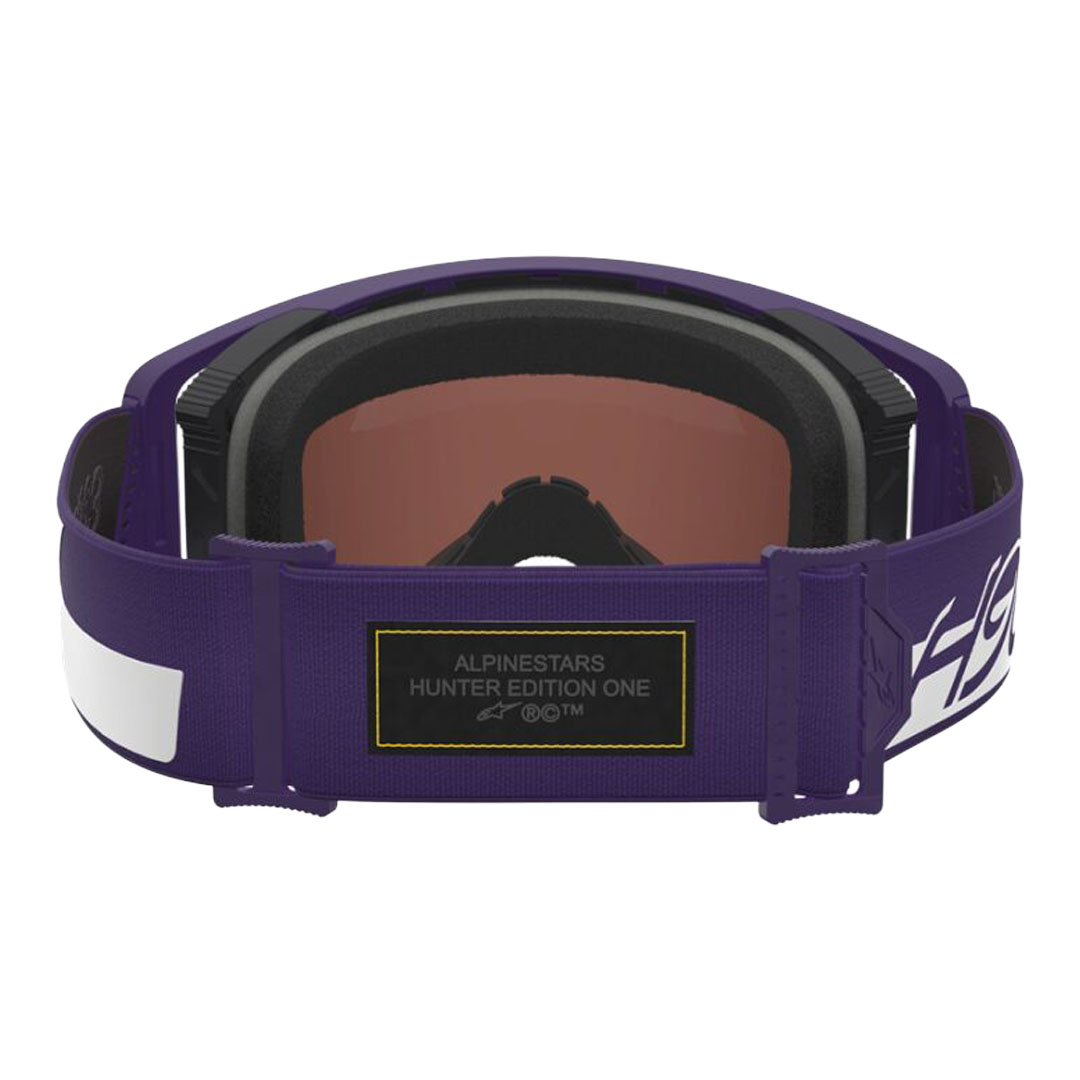 Kros naočale Alpinestars Supertech Hunter Lawrence Signature ljubičasto/bijele – zrcalno srebrne leće