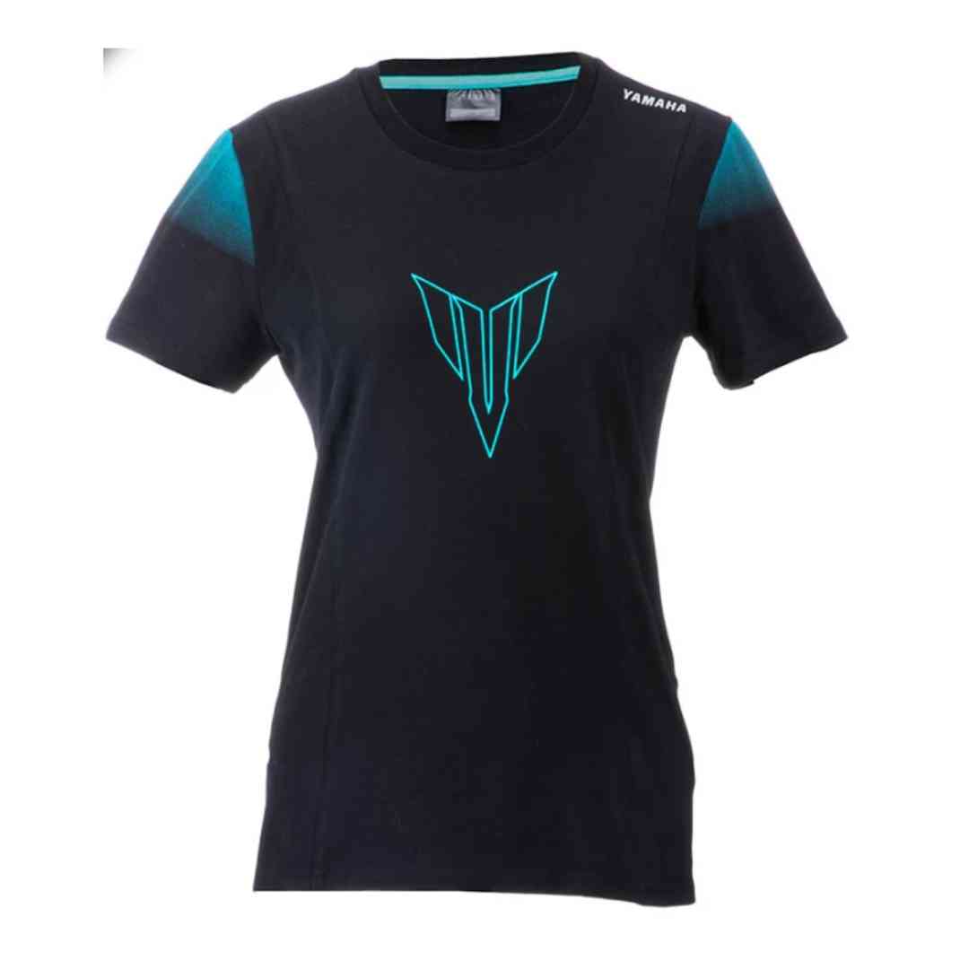 Sprednji pogled na žensko Yamaha MT majico