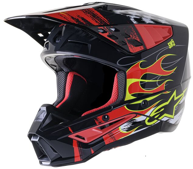HELMET SM5 RASH RED/G M