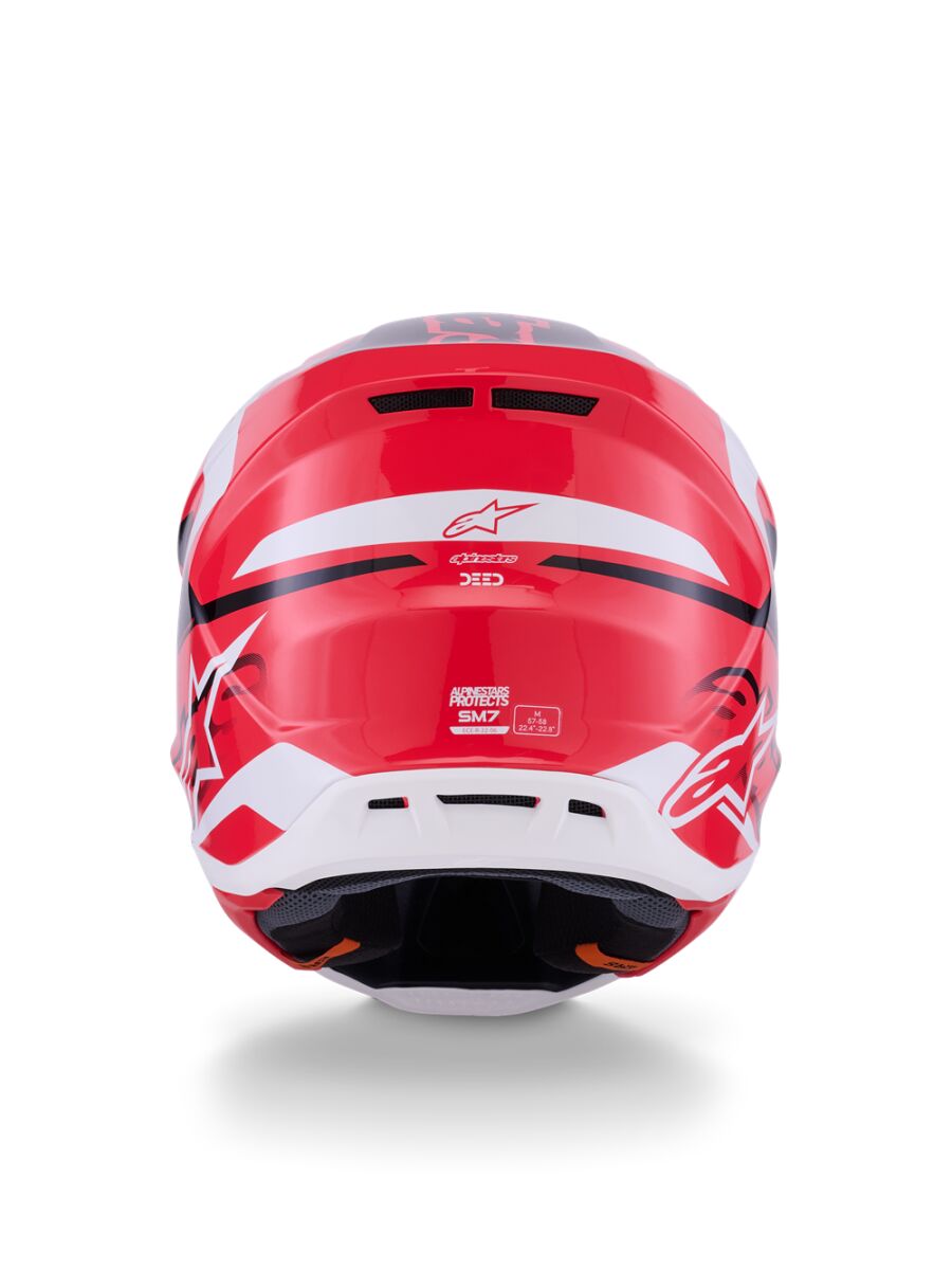 HELMET SM7 DEED RED/BLK/WH XS
