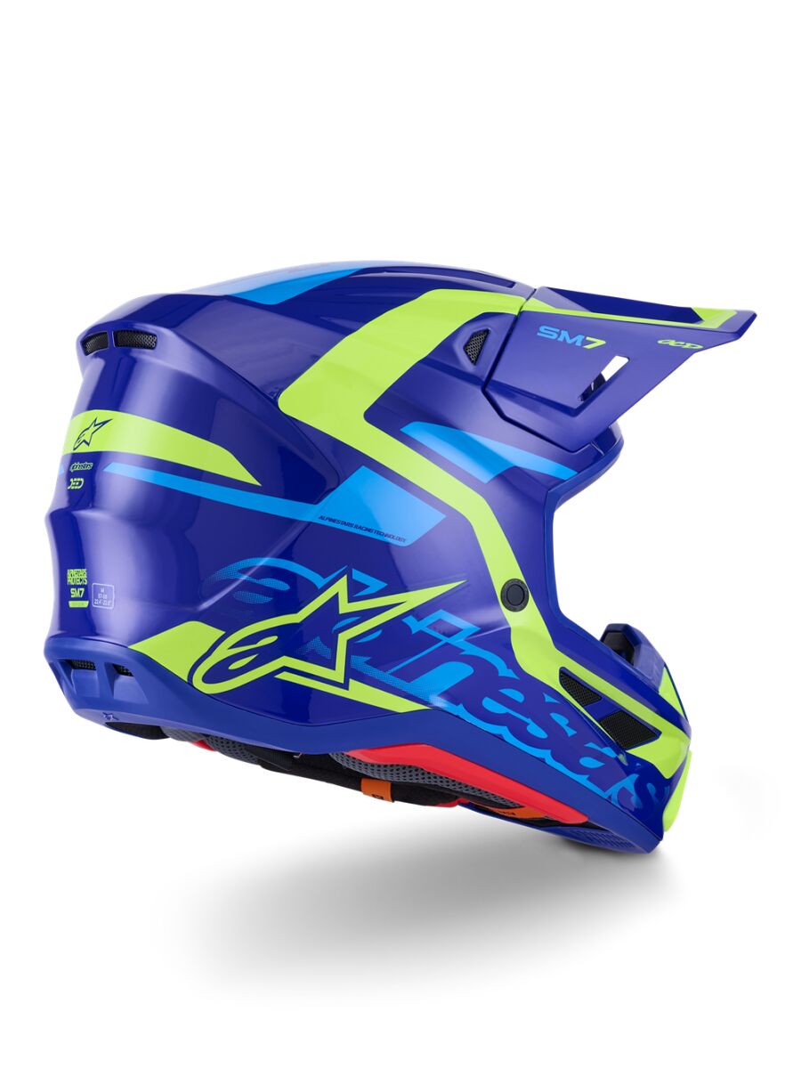 HELMET SM7 DEED BLUE/YEL XS