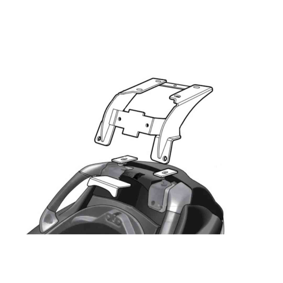 Shad V0MP10ST nosač za Piaggio MP3 – prednji pogled