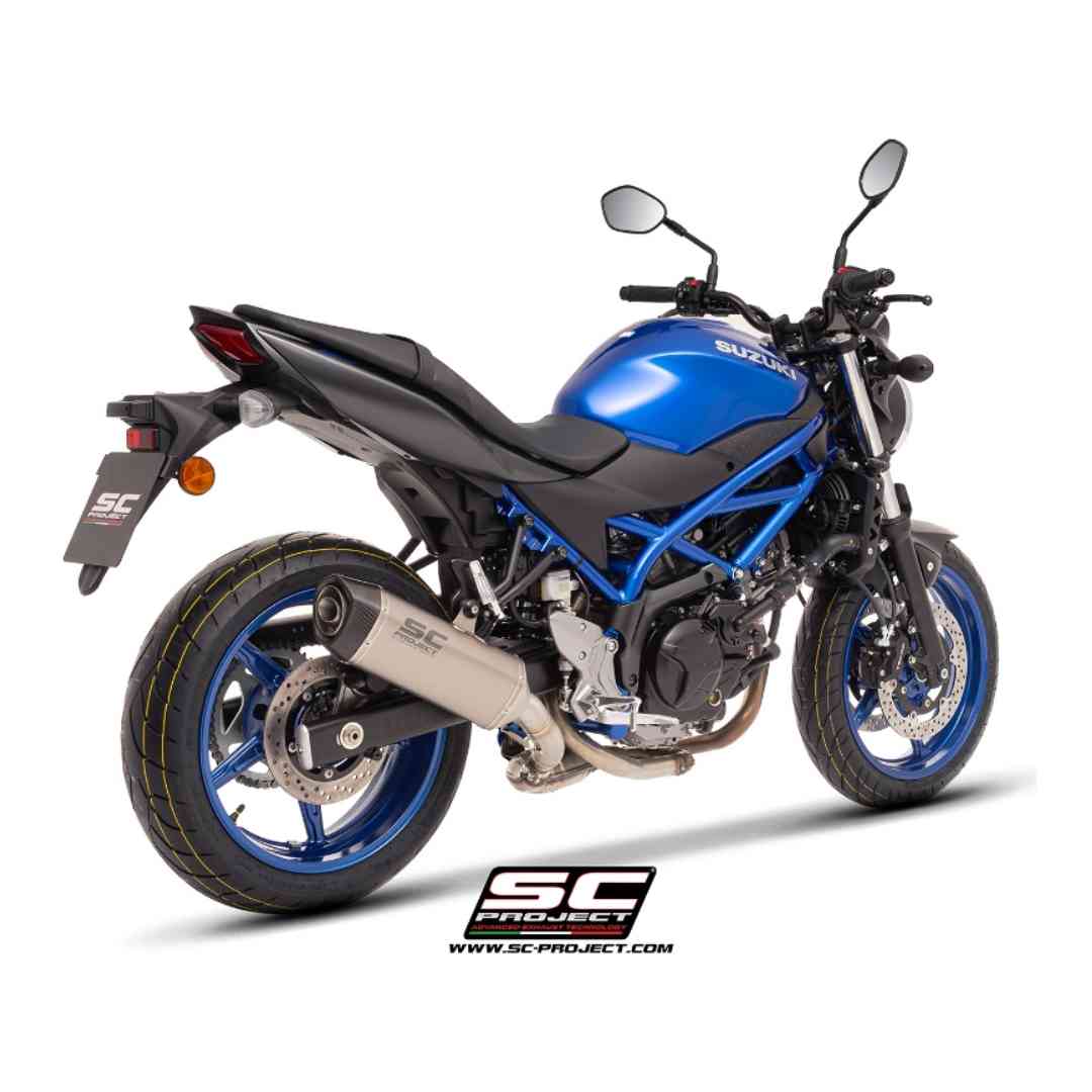 SC Project SC1-S Titanium izpušni sistem za Suzuki SV650 – pogled od strani