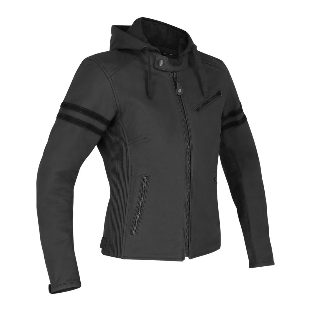 Prednji pogled na Richa Toulon Black Edition žensku motociklističku kožnu jaknu