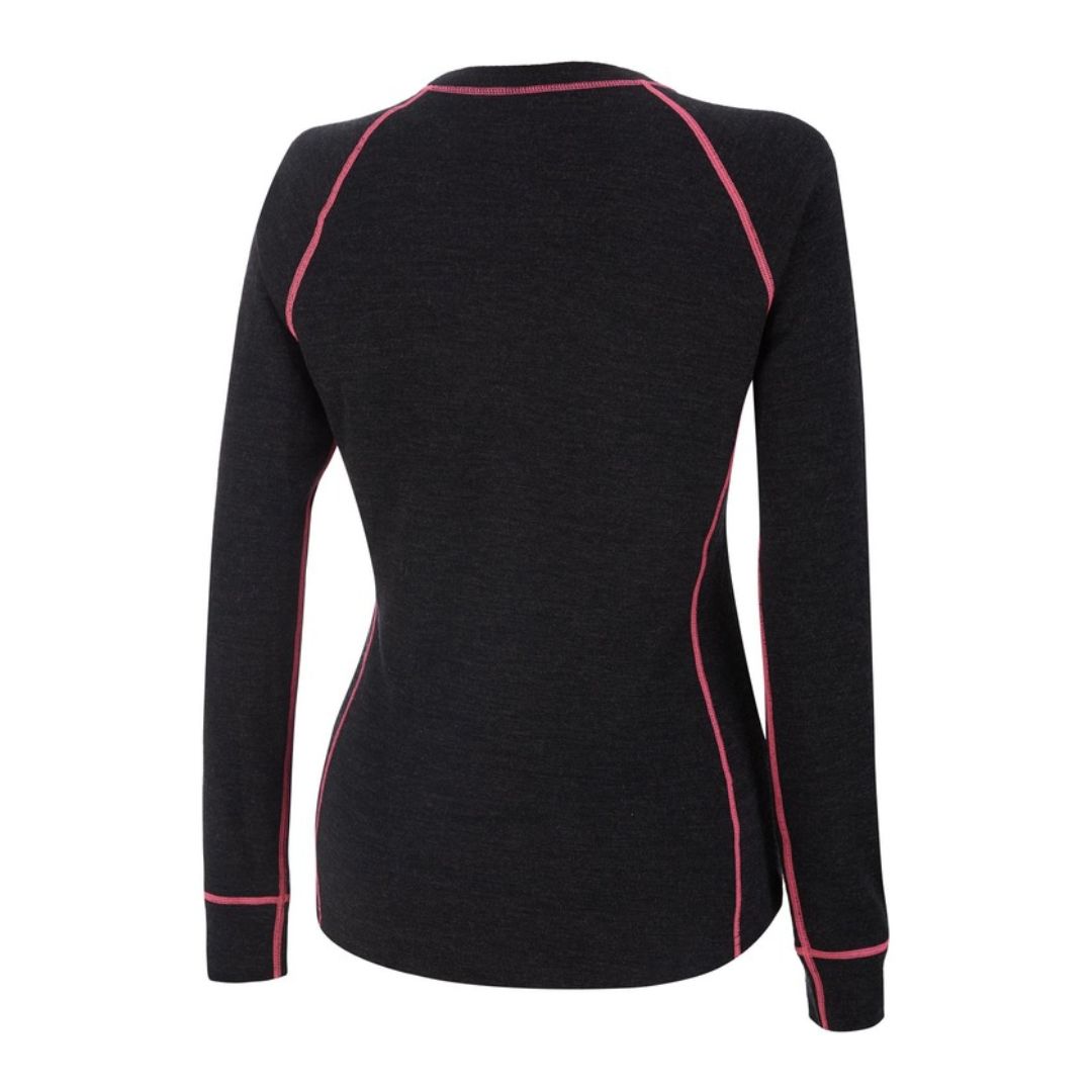 AMOQ ženska merino base layer majica – pogled od zadaj